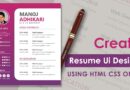 How To Make A Resume design  Using html css