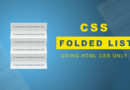 How to make a folded list using html css only