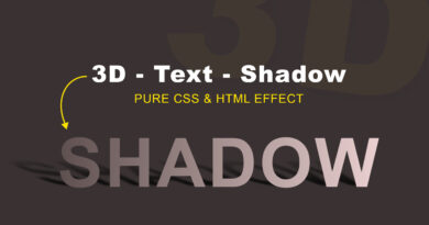 How To Make 3D Text Shadow using of CSS HTML